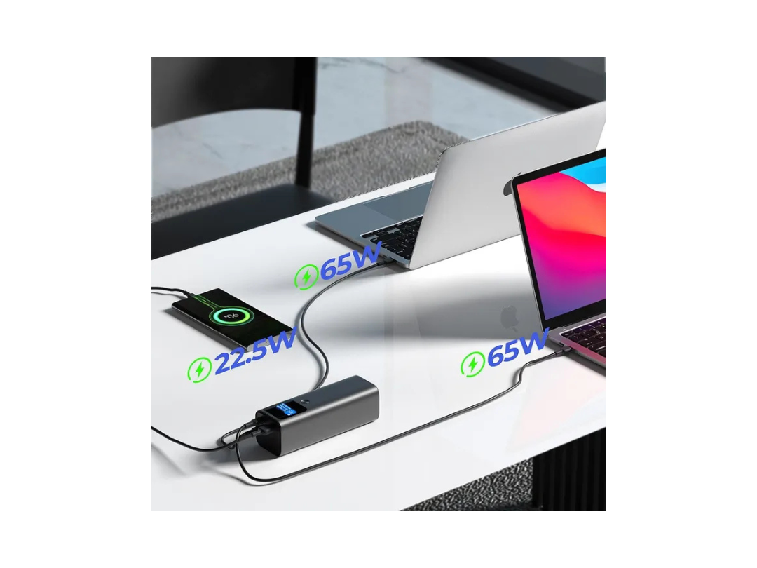 Buy Aukey 26800mAh Power Bank 140W PD - Gray in Qatar Buy Aukey 26800mAh Power Bank 140W PD - Gray in Qatar
